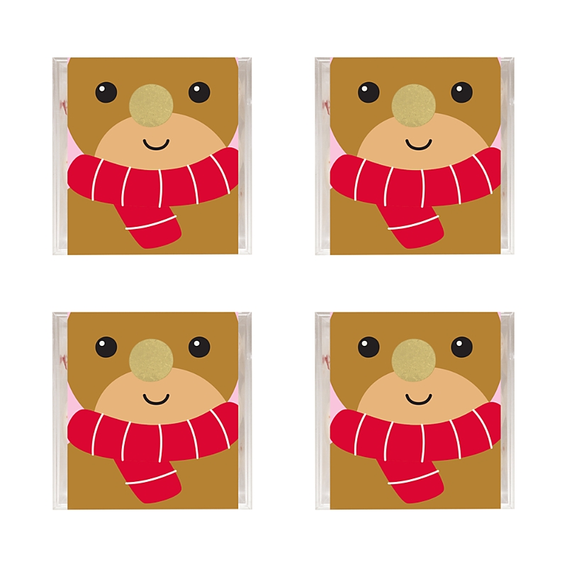 Sugarfina Reindeer Peppermint Bark Cookies Small Cube, Set of 4