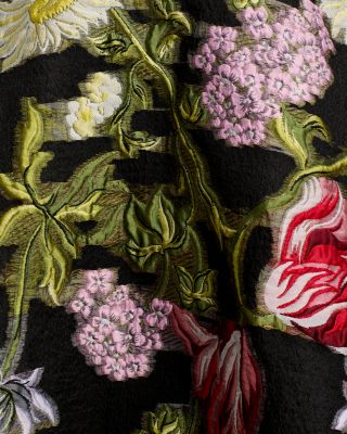 Floral Jacquard A Line Dress