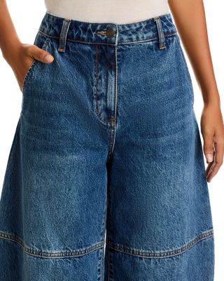High Rise Barrel Jeans in Indigo