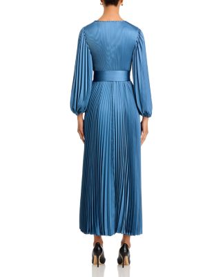 Nadie Solid Pleated Maxi Dress