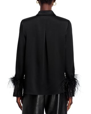 Murphy Feather Trim Blouse