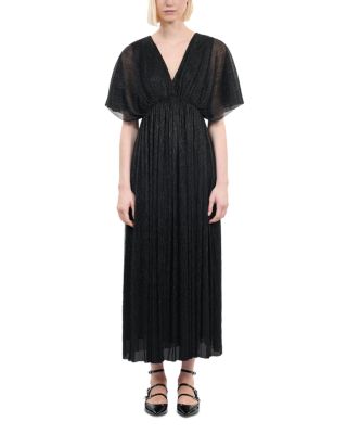 The Kooples Metallic Jersey Short Sleeve Dress