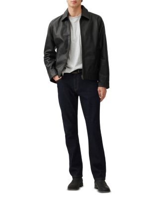 Haymarket Zip Front Leather Jacket