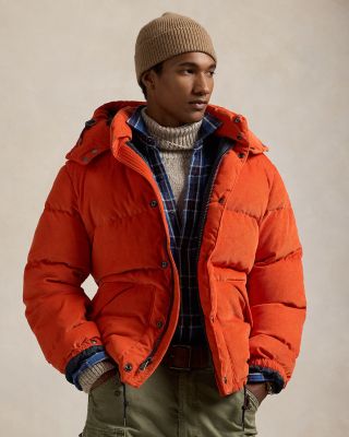 Corduroy puffy jacket hotsell