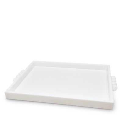 Lucite Guest Towel Holder Tray with Bubble Handles