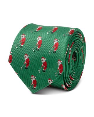 Cufflinks Inc Santa Golf Par Tee Silk Tie