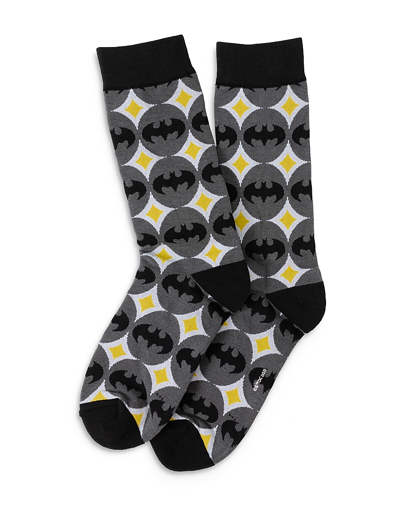 Cufflinks, Inc Batman Circle Dress Socks In Gray