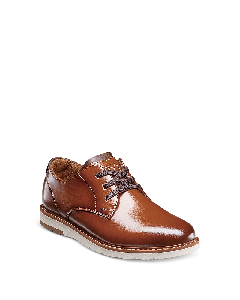 Florsheim Boys' Vibe Plain Toe Oxford, Jr - Toddler, Little Kid, Big Kid In Cognac