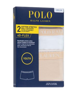 Girls' Cotton Stretch Jersey Boyshorts, Pack of 2 - Big Kid