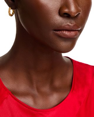 Rope Link Hoop Earrings in 14K Yellow Gold 