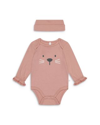 Girls' Little Kitty Bodysuit, Footed Leggings & Hat Set - Baby