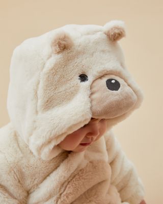 Unisex Faux Fur Polar Bear Coverall - Baby