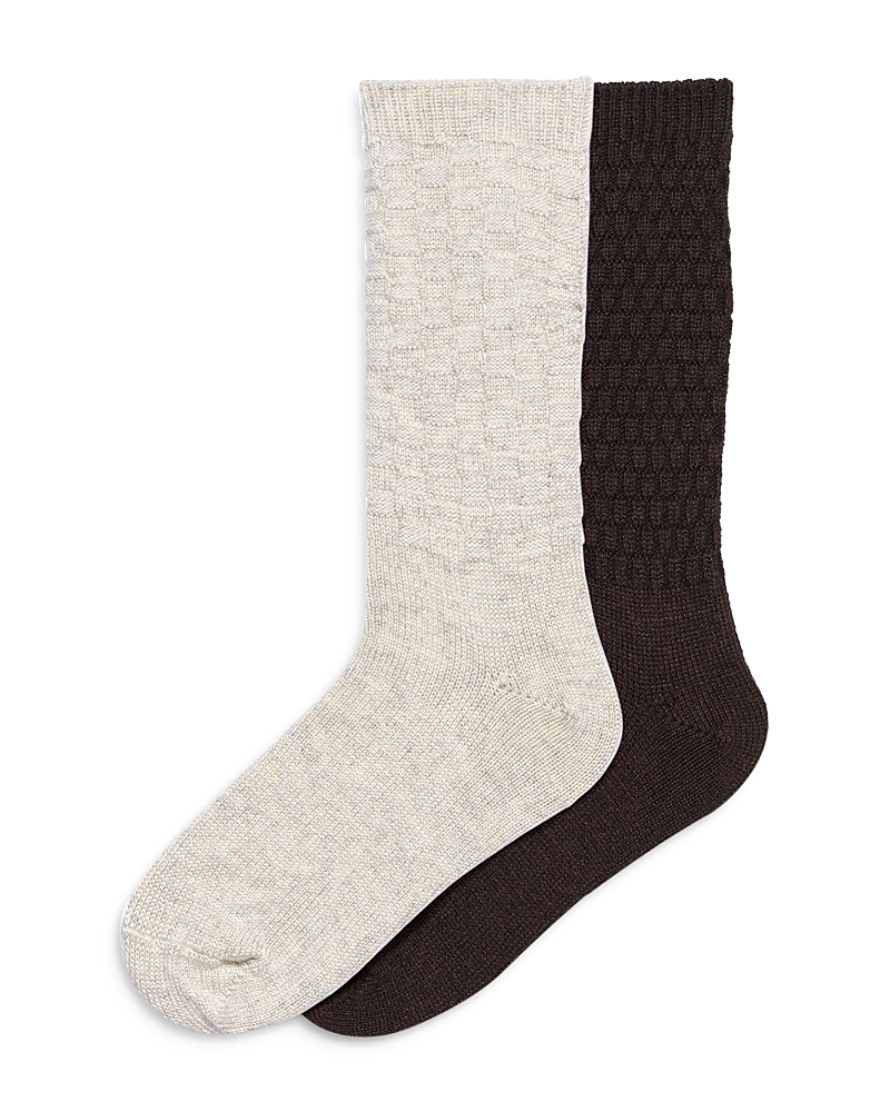 Hue Textured Crew Socks, 2-Pack