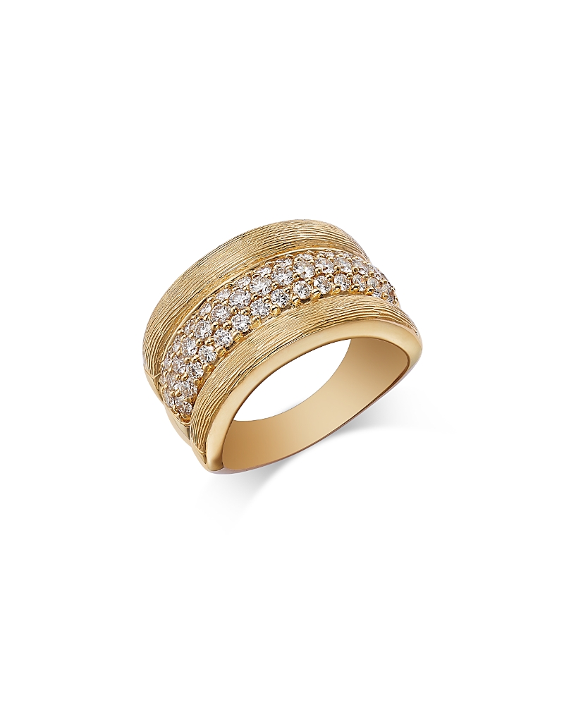BLOOMINGDALE'S FINE COLLECTION DIAMOND CLUSTER THREE ROW RING IN 14K YELLOW GOLD, 1.00 CT. T. W.