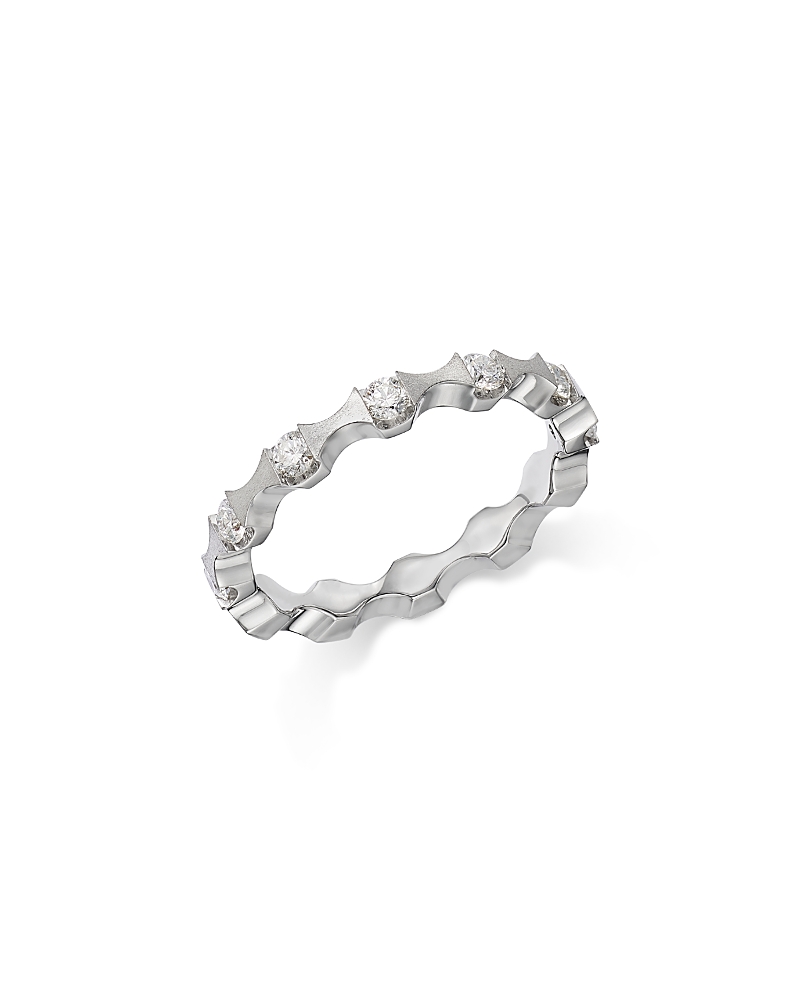 Bloomingdale's Fine Collection Diamond Wavy Ring In 14k White Gold, 0.36 Ct. T. W. In White