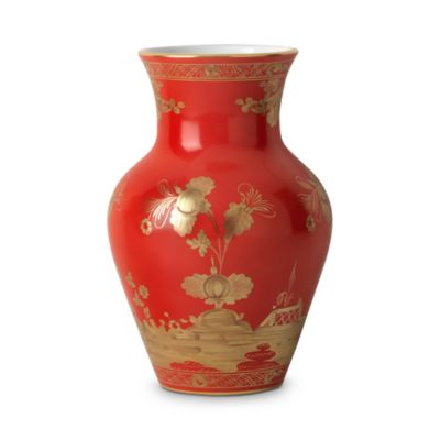 Ginori 1735 Oriente Italiano Gold Ming Vase