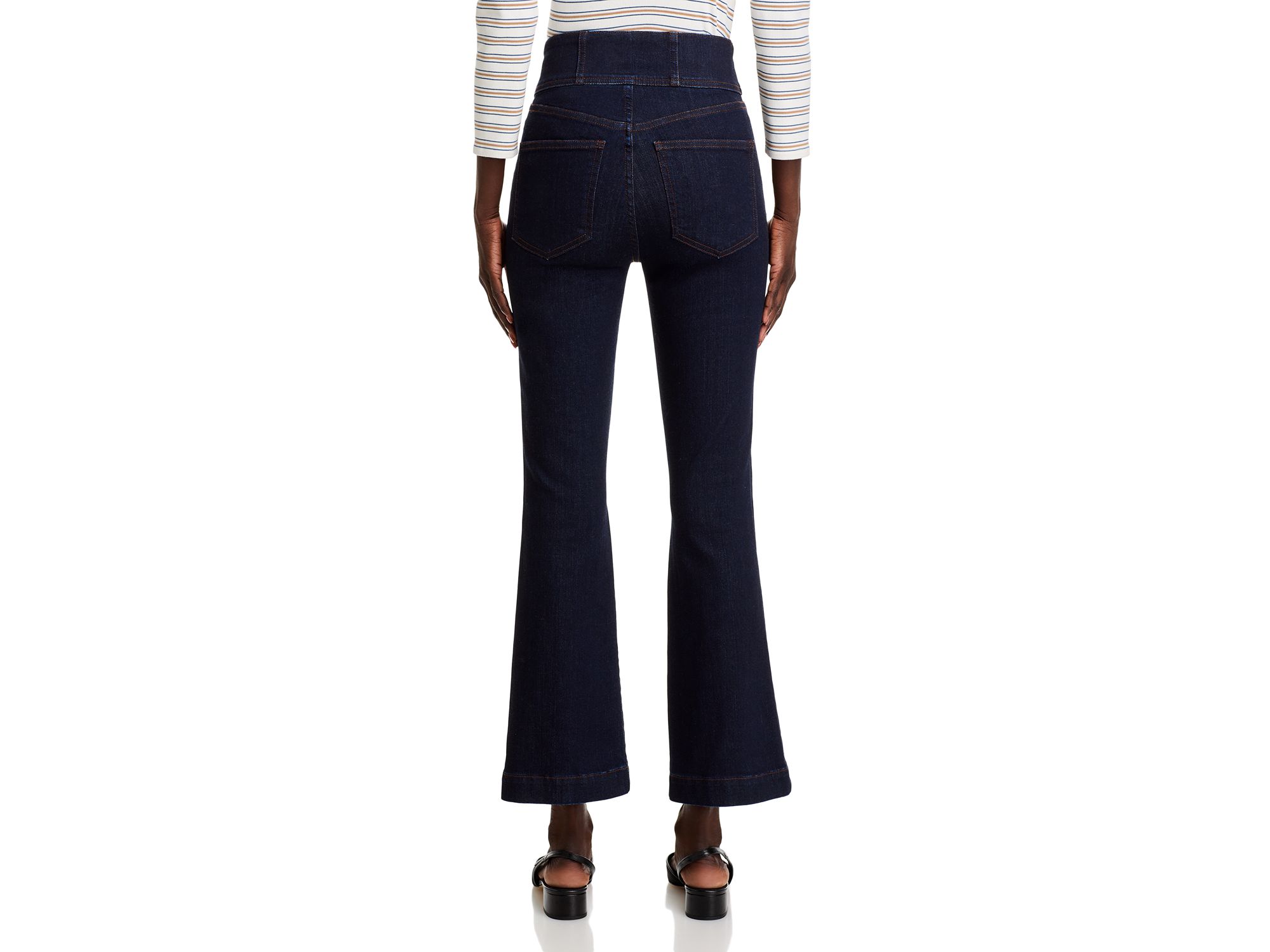 Carson Corset Waist Kick Flare Jeans in — Image 3