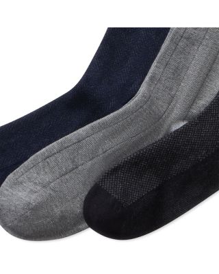 Classic Pattern Dress Socks, 3-Pack