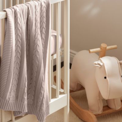Cable Knit Organic Cotton Baby Blanket