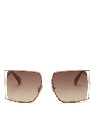 Jean Square Sunglasses, 58mm