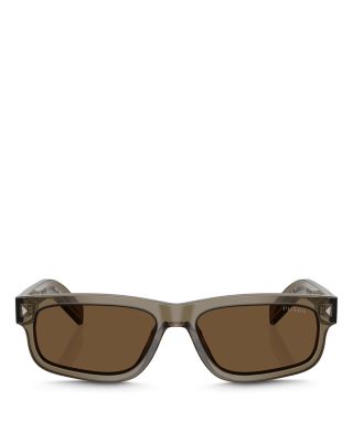 Iconic Plaque Rectangle Sunglasses, 57mm
