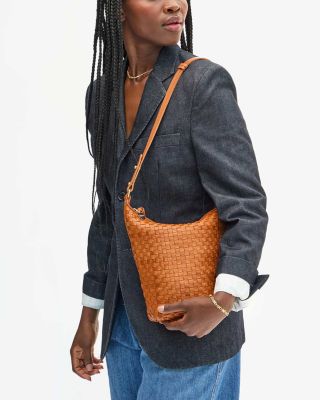 Petite Jeanne Woven Leather Bucket Bag