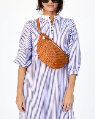 Grande Fanny Woven Checker Leather Belt Bag