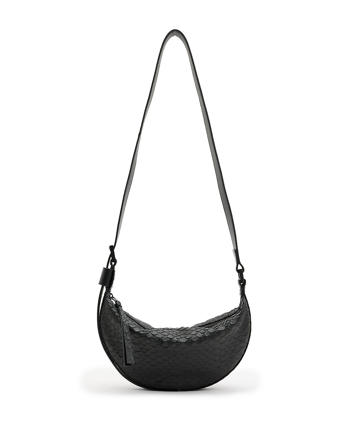 Allsaints Half Moon Leather Crossbody