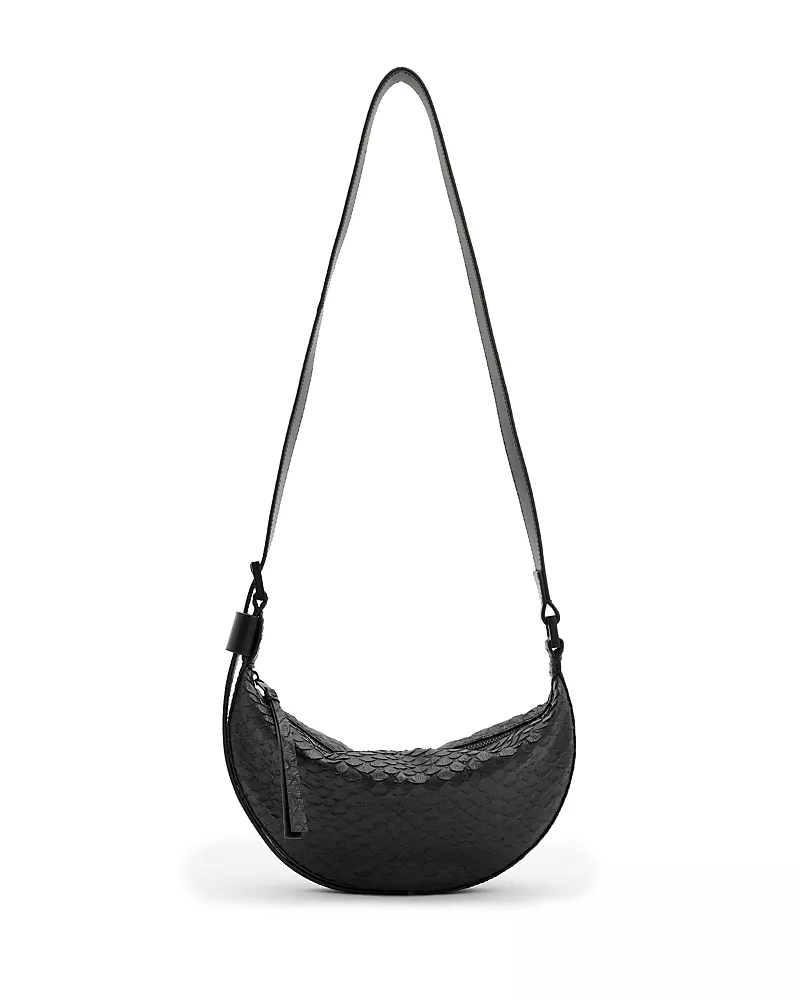 Allsaints Half Moon Leather Crossbody