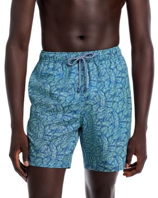 Peter Millar Tropical Shade Stretch Printed 7 Swim Trunks