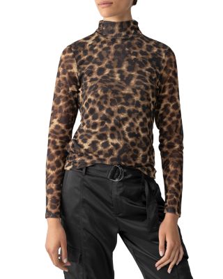 Sanctuary - Animal Print Mesh Top