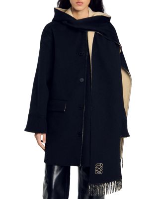 Sandro - Jalen Wool Hooded Coat