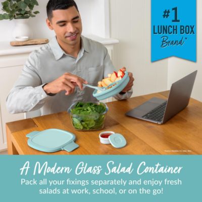 Glass Leak Proof Salad Container