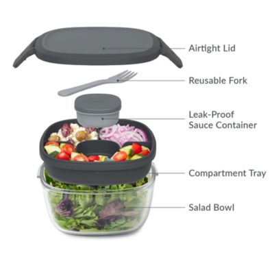 Glass Leak Proof Salad Container