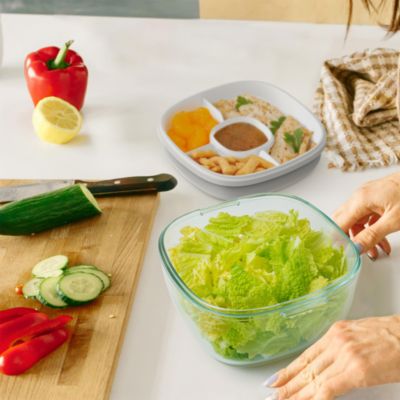Glass Leak Proof Salad Container