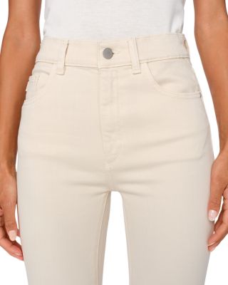 Patti High Rise Straight Jeans in Ecru