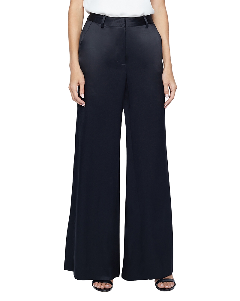 L'Agence Pilar Wide Leg Silk Pants