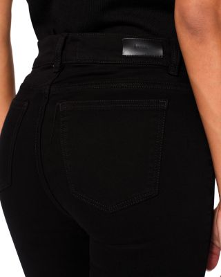 Mara Straight Mid Rise Instasculpt™ Ankle Jeans in Black Peached Raw