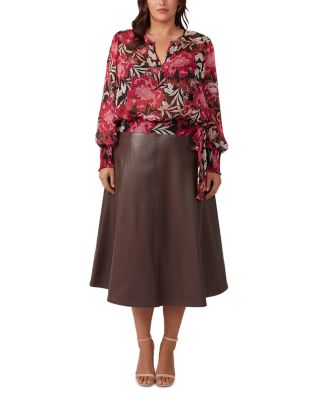 Estelle Plus - Plus Petal Dream Tie Waist Blouse