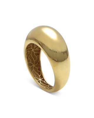 14K Yellow Gold Domed Mirror Ring 