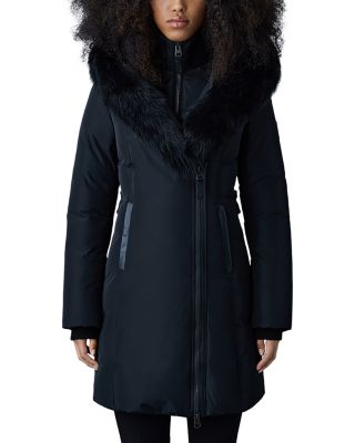 Kay Hooded Down Shearling Coat