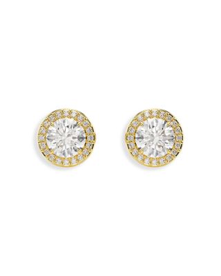 Swarovski - Una Crystal Halo Stud Earrings in Gold Tone