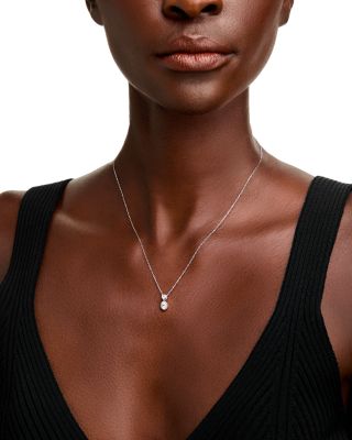 DiamondcPendant Necklace in 14K White Gold, 0.5 tcw