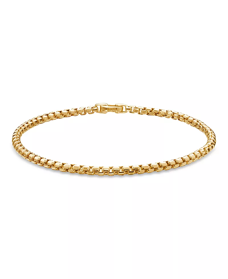 David Yurman 18K Yellow Gold Bel Aire Box Chain Bracelet