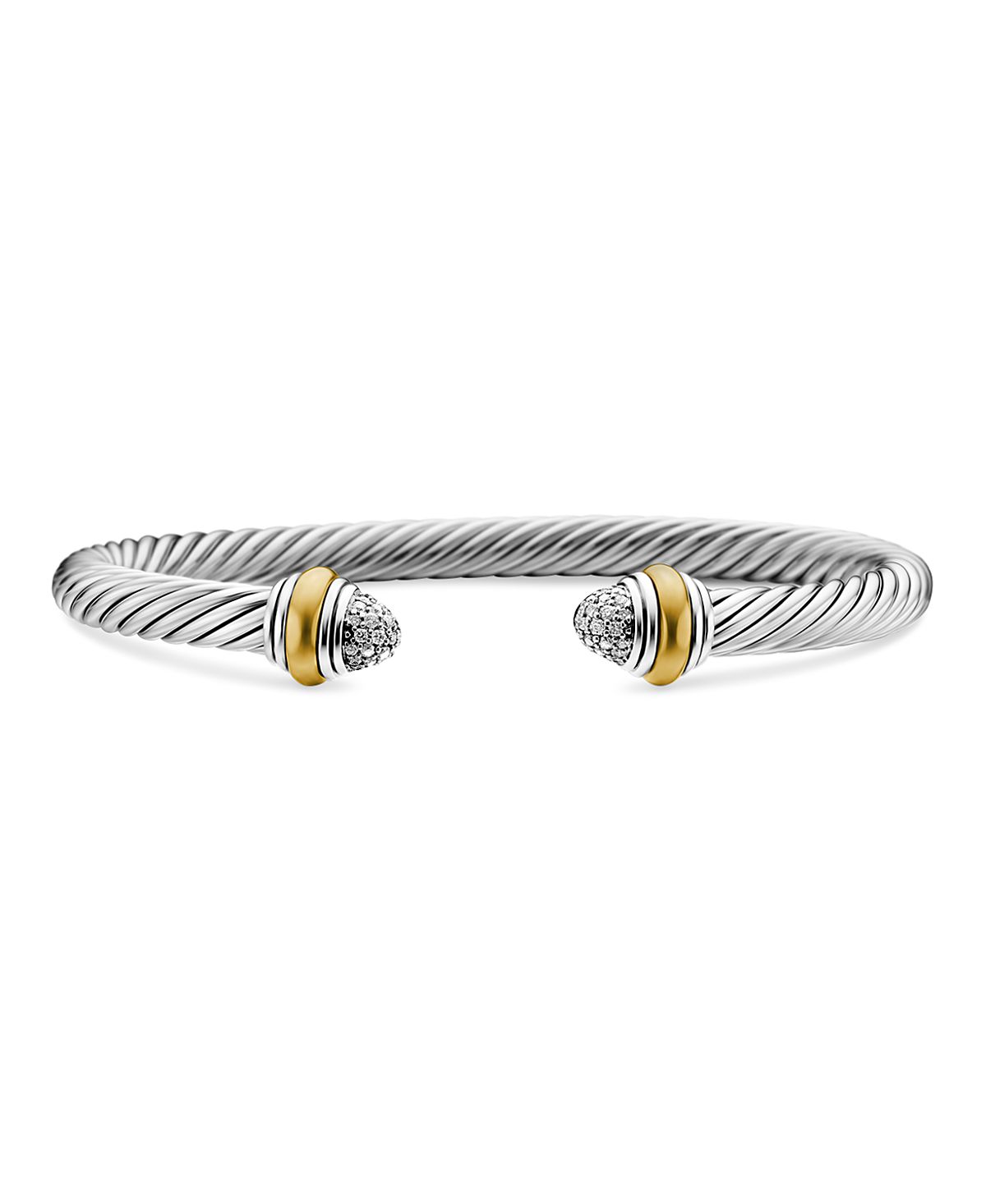 David Yurman Cable Classics Bracelet with Diamonds and 14K Gold, 5mm
