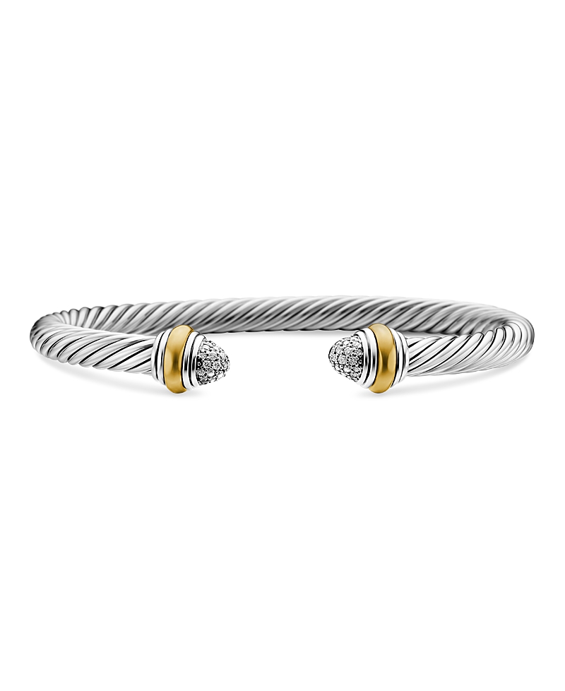 David Yurman Cable Classics Bracelet with Diamonds and 14K Gold, 5mm