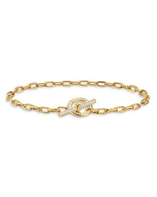 David Yurman - DY Madison&reg; Toggle Chain Bracelet in 18K Yellow Gold with Diamonds