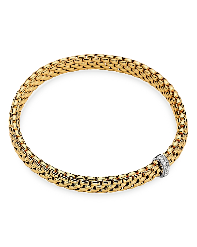 Fope 18K Yellow Gold Vendome Diamond Flex'it Bracelet