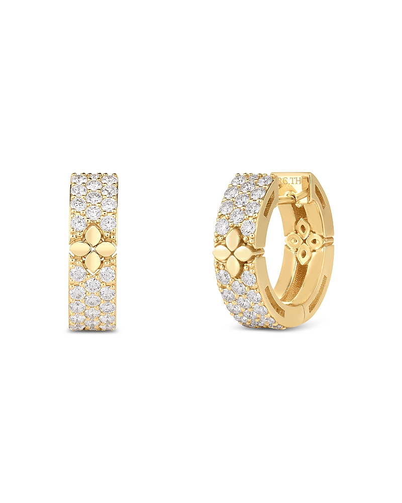 Roberto Coin 18k Yellow Gold Love In Verona Hoop Earrings With Diamonds, 0.65 Ct. T. W. In Gold