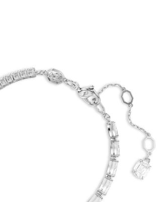 Matrix Mixed Cut Crystal Bracelet in Rhodium Plated